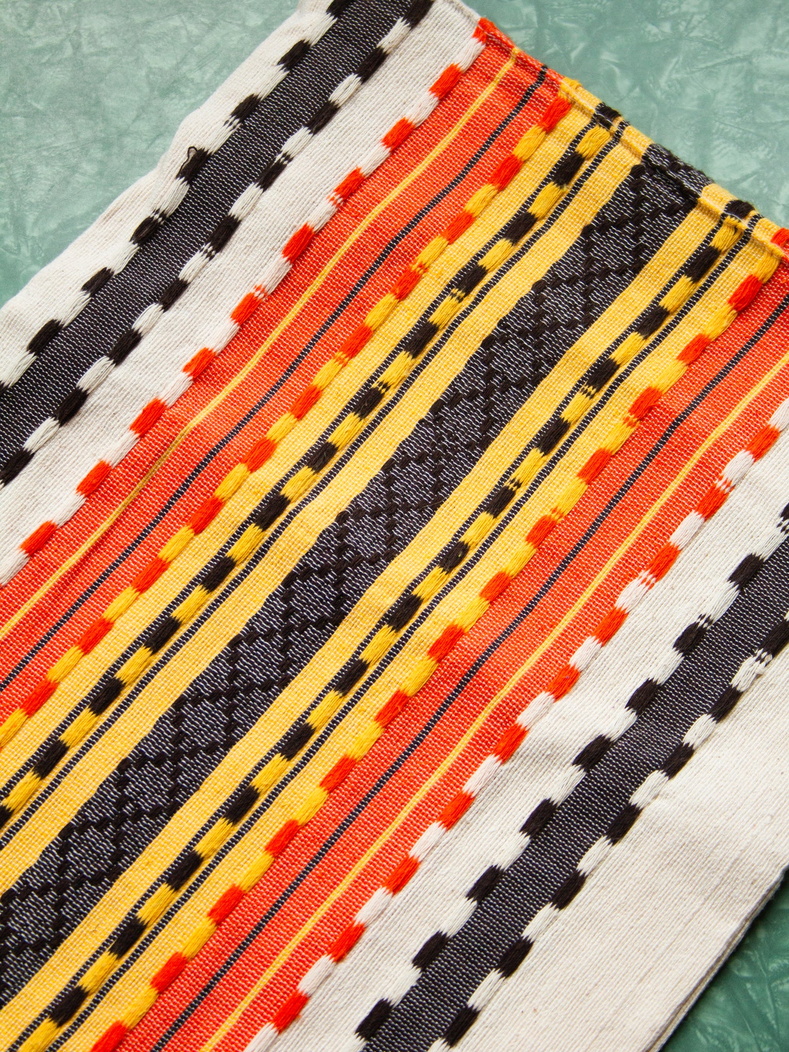 SAMPLE Long Lumbar Pillow in Black Orange Natural