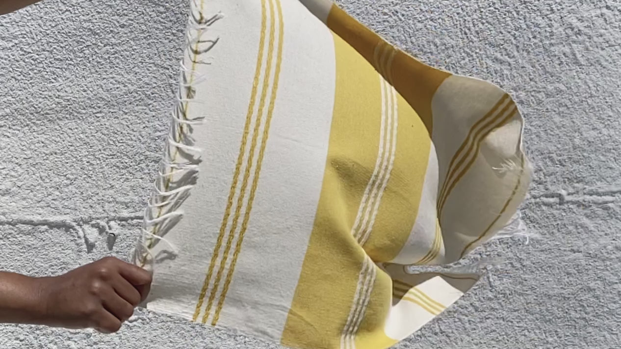 Classic Stripe Cotton Hand Towel - Maiz + Natural – Casa Ojo