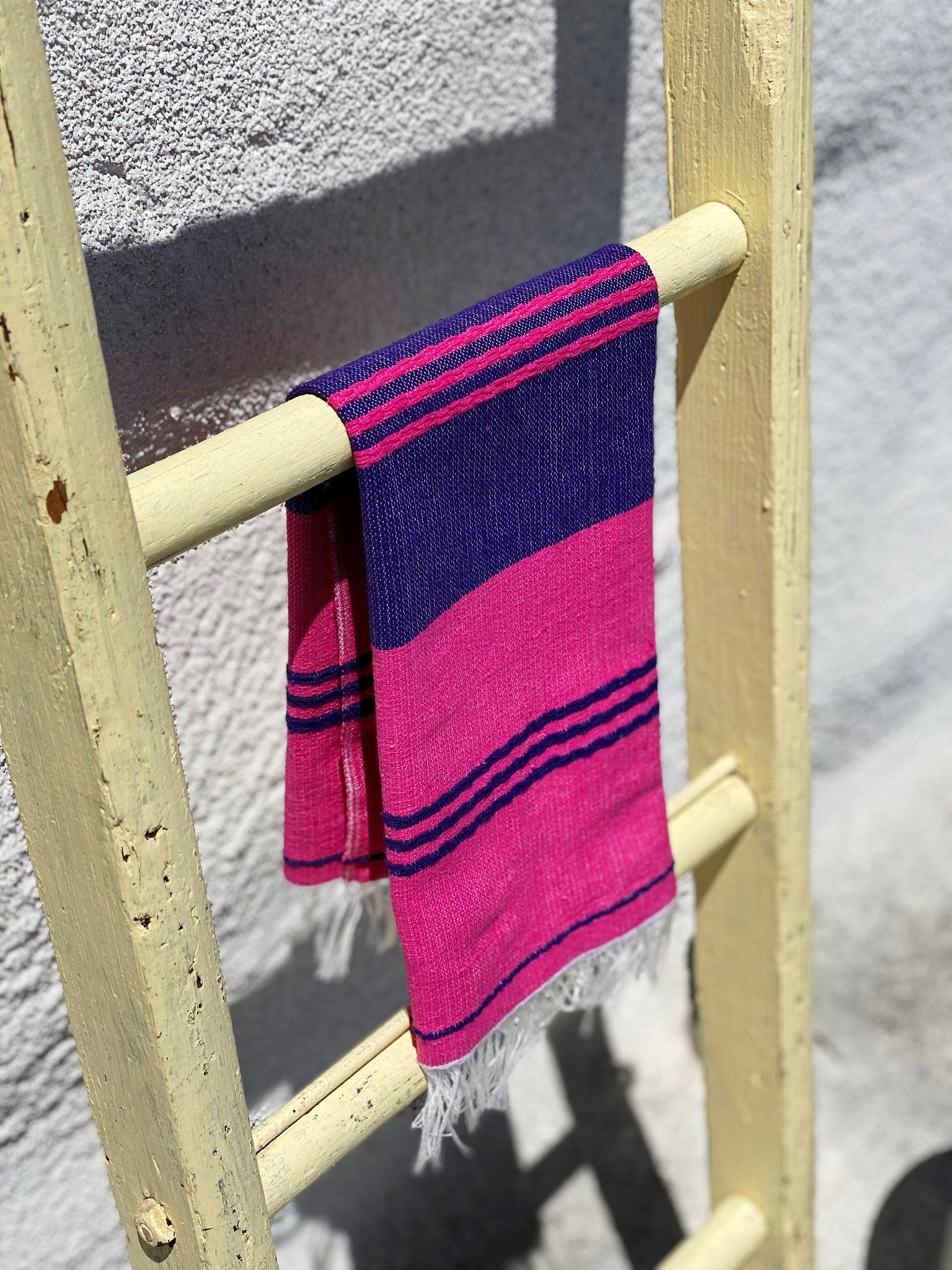 Striped Cotton Hand Towel - Morado + Rosita
